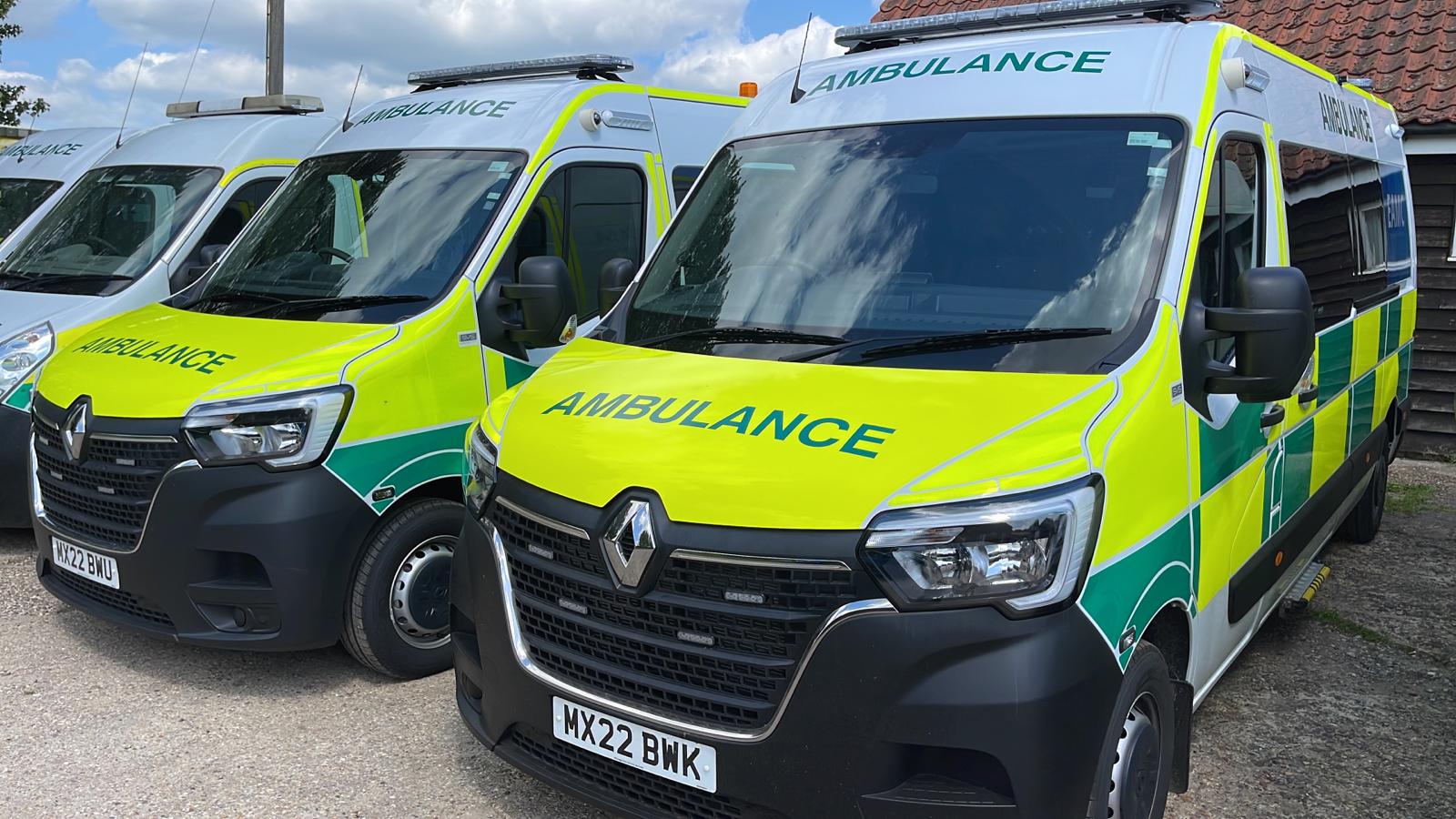 Two brand new ambulances